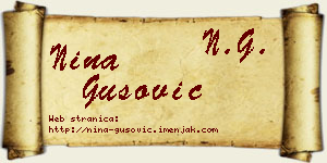 Nina Gušović vizit kartica